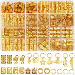 Lucomb joyas para trenzas en oro destacan peinados con brillo sutil
