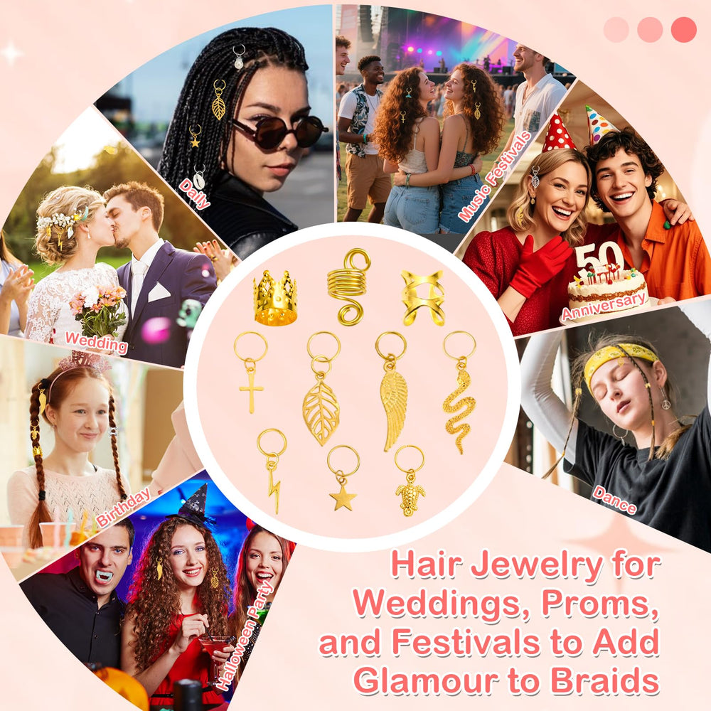 Lucomb: pendientes y talismanes para trenzas, perfectos para festivales y fiestas