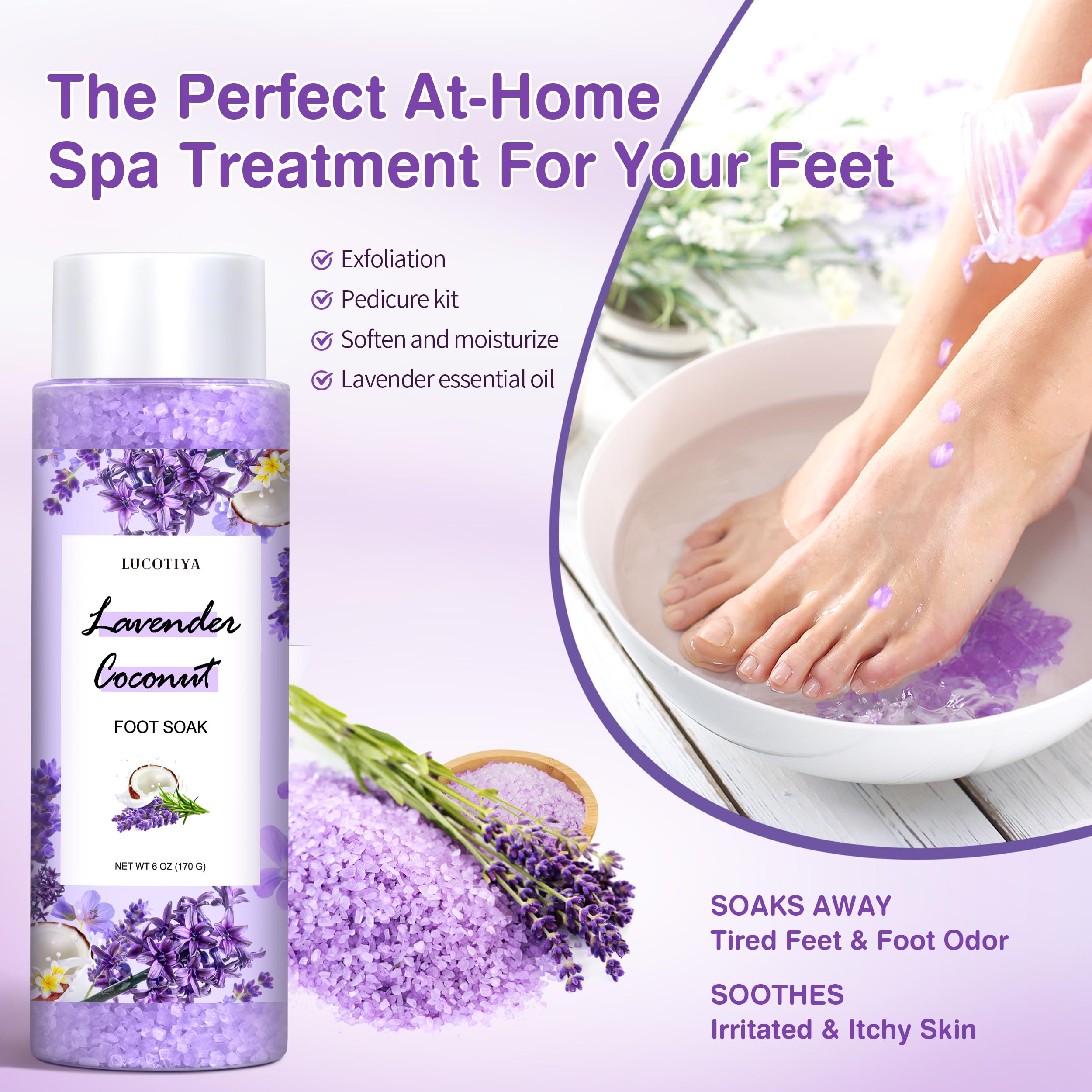 Exfoliante para pies de LUCOTIYA suaviza asperezas.