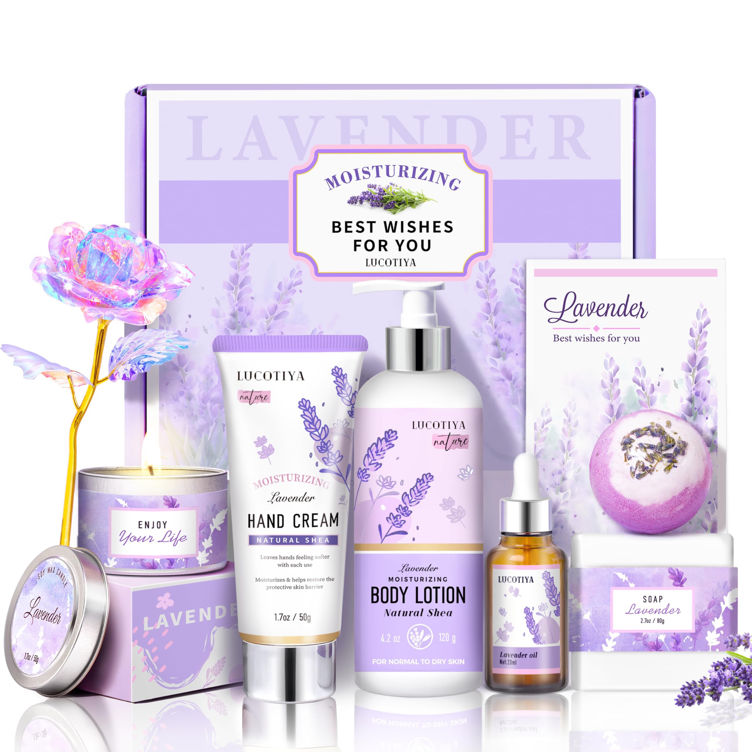 LUCOTIYA Loción corporal lavanda para hidratación suave y duradera
