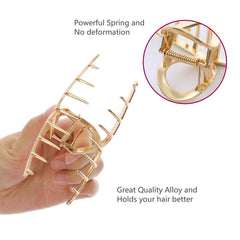 LUKACY clip dorado de 4 pulgadas para cabello largo, perfecto para ejercicio.