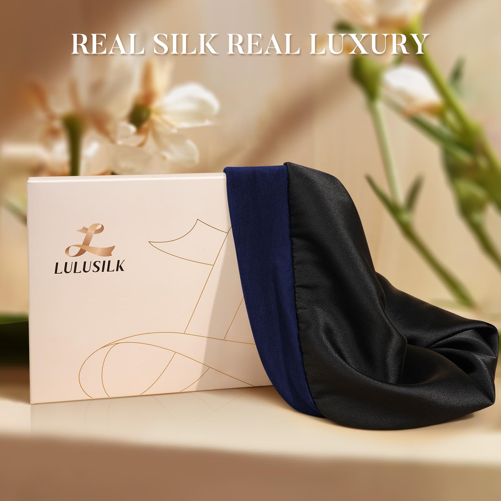 Gorra LULUSILK de seda morera para uso nocturno estable.