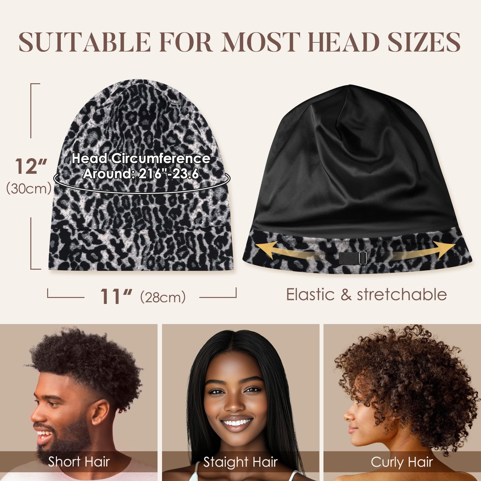 Gorro de seda LULUSILK para uso diario y actividades al aire libre.