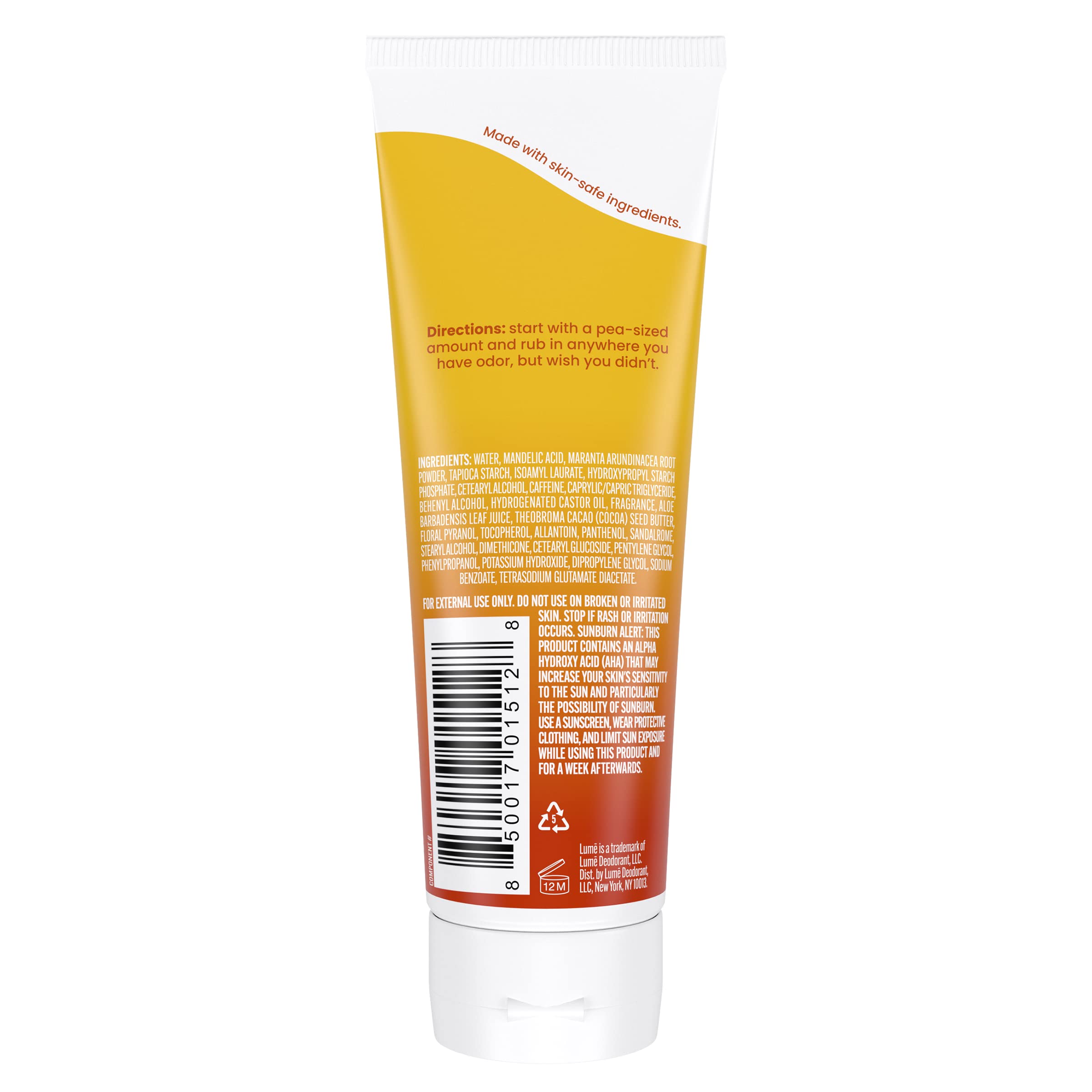 Texture crème invisible de Lume, application douce et rapide sur la peau
