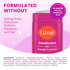 Lume Desodorante Plus, textura cremosa que se siente suave en la piel.