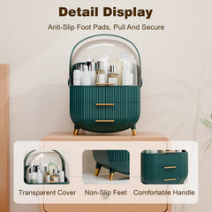 lurcns organizador con mango dorado y base antideslizante para acceso elegante
