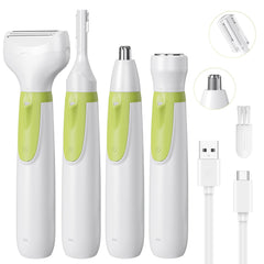 Razadora eléctrica lurini 4 en 1 con cabezal afilado para un afeitado completo del cuerpo.