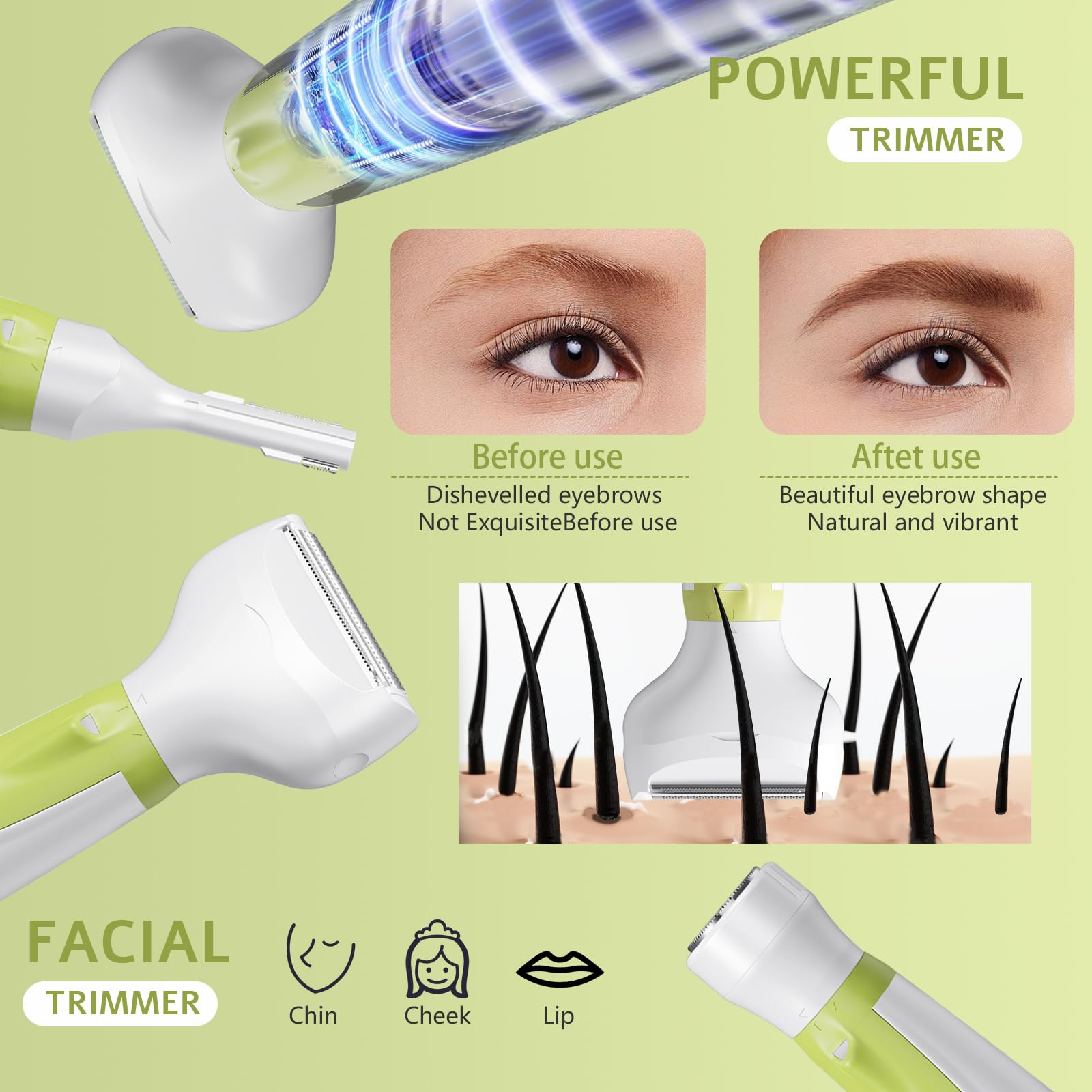 Razadora lurini, cabezal facial para un acabado suave en la piel.