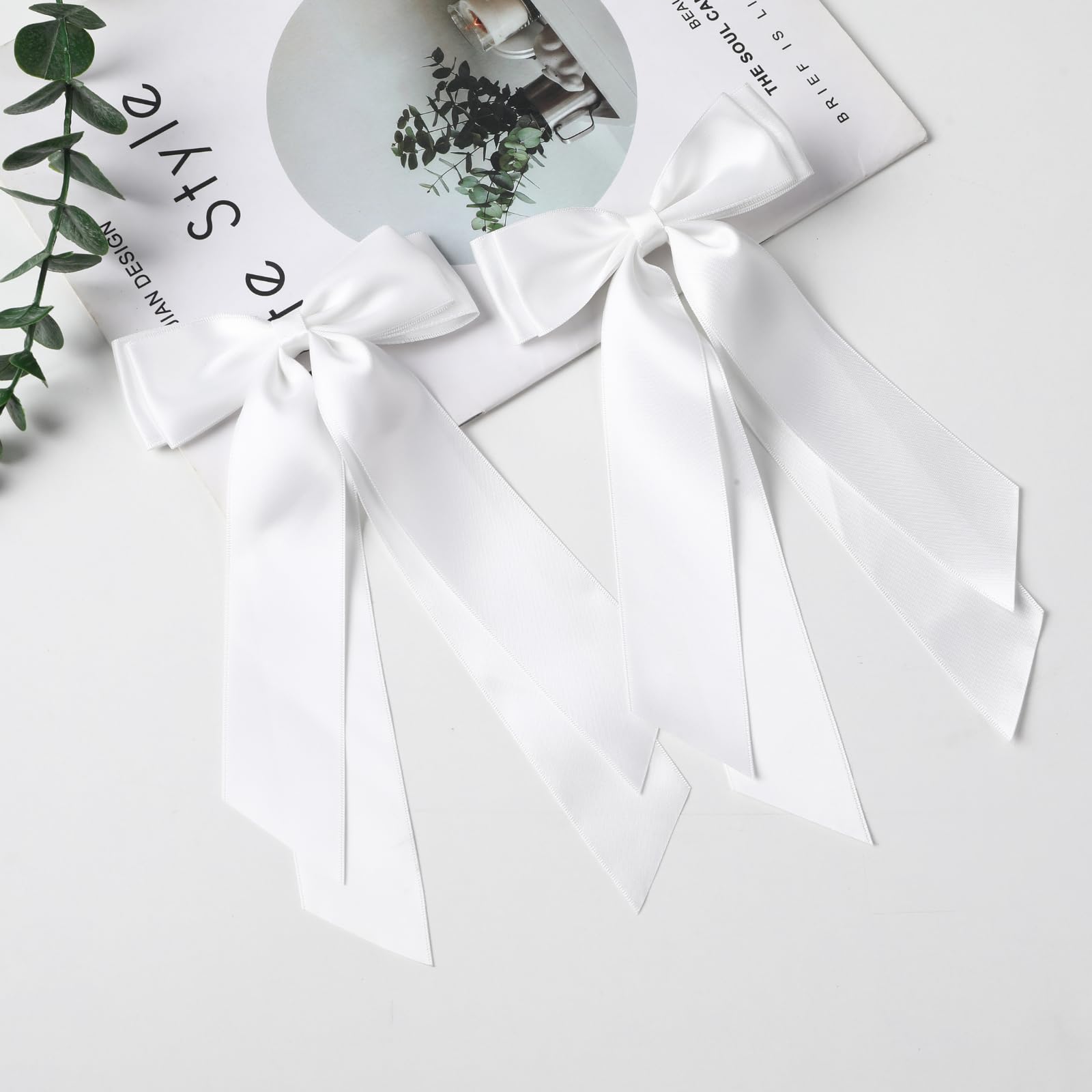 LuSeren lazo blanco para mujer y niña, ideal para looks pulidos.