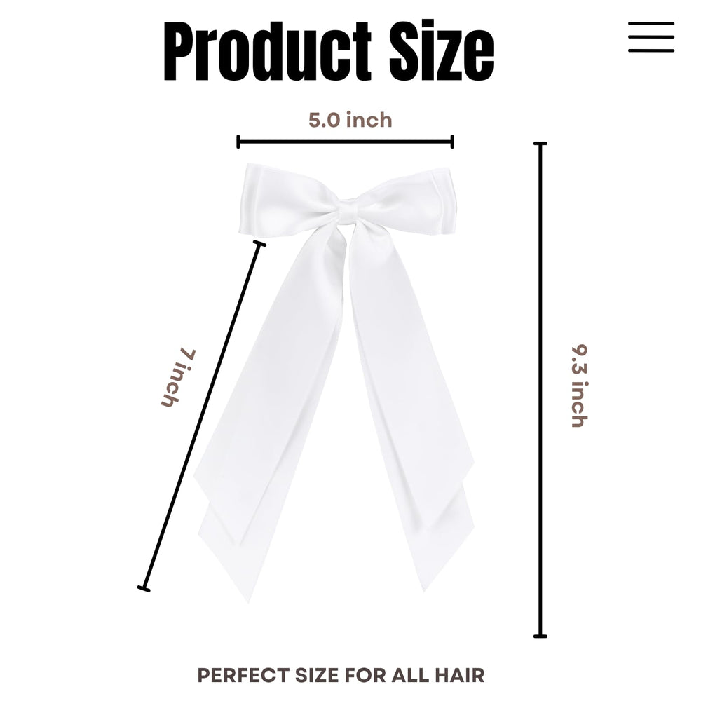 LuSeren lazo satinado blanco, elegante y suave para uso diario.