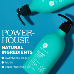 Luseta peptidos de colágeno fortalecen el cabello desde la raíz para mayor densidad.
