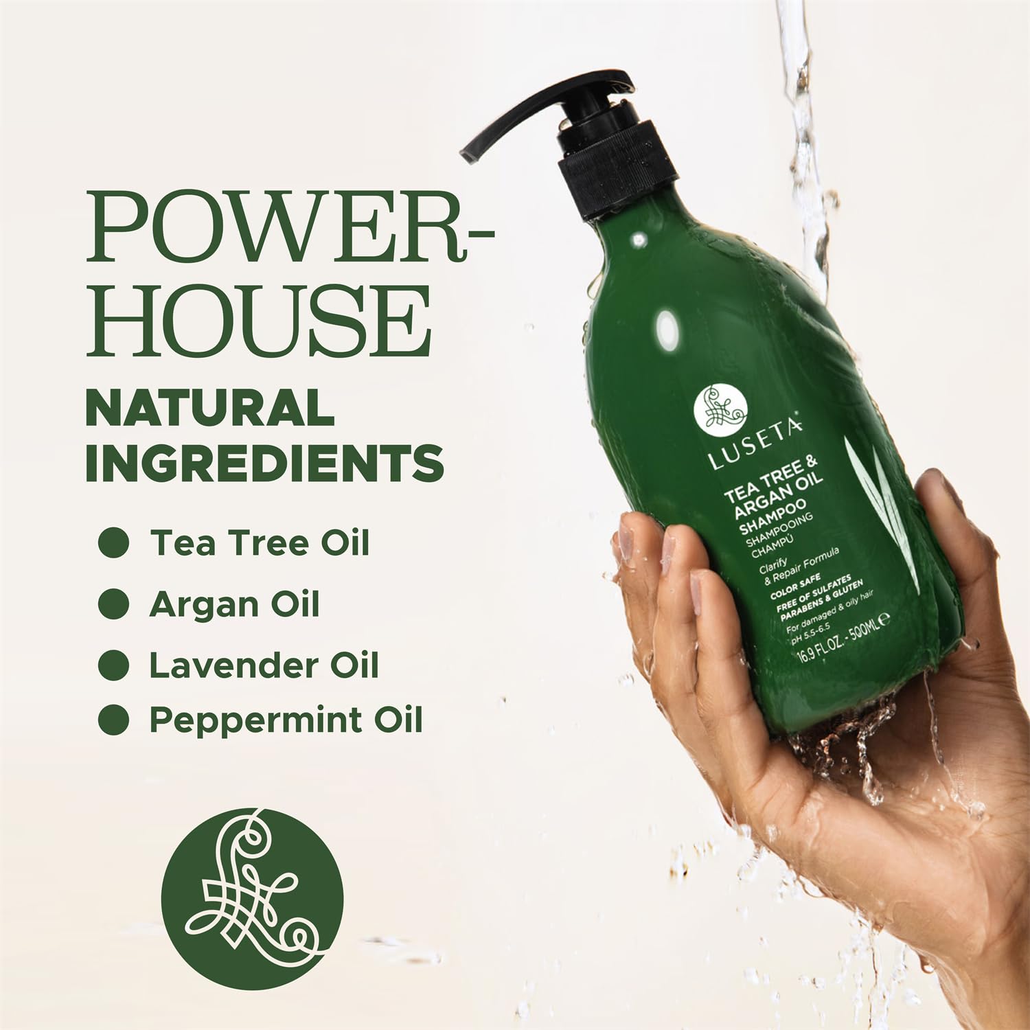 Luseta Tea Tree Shampoo hidrata el cabello y cuero cabelludo de forma suave.