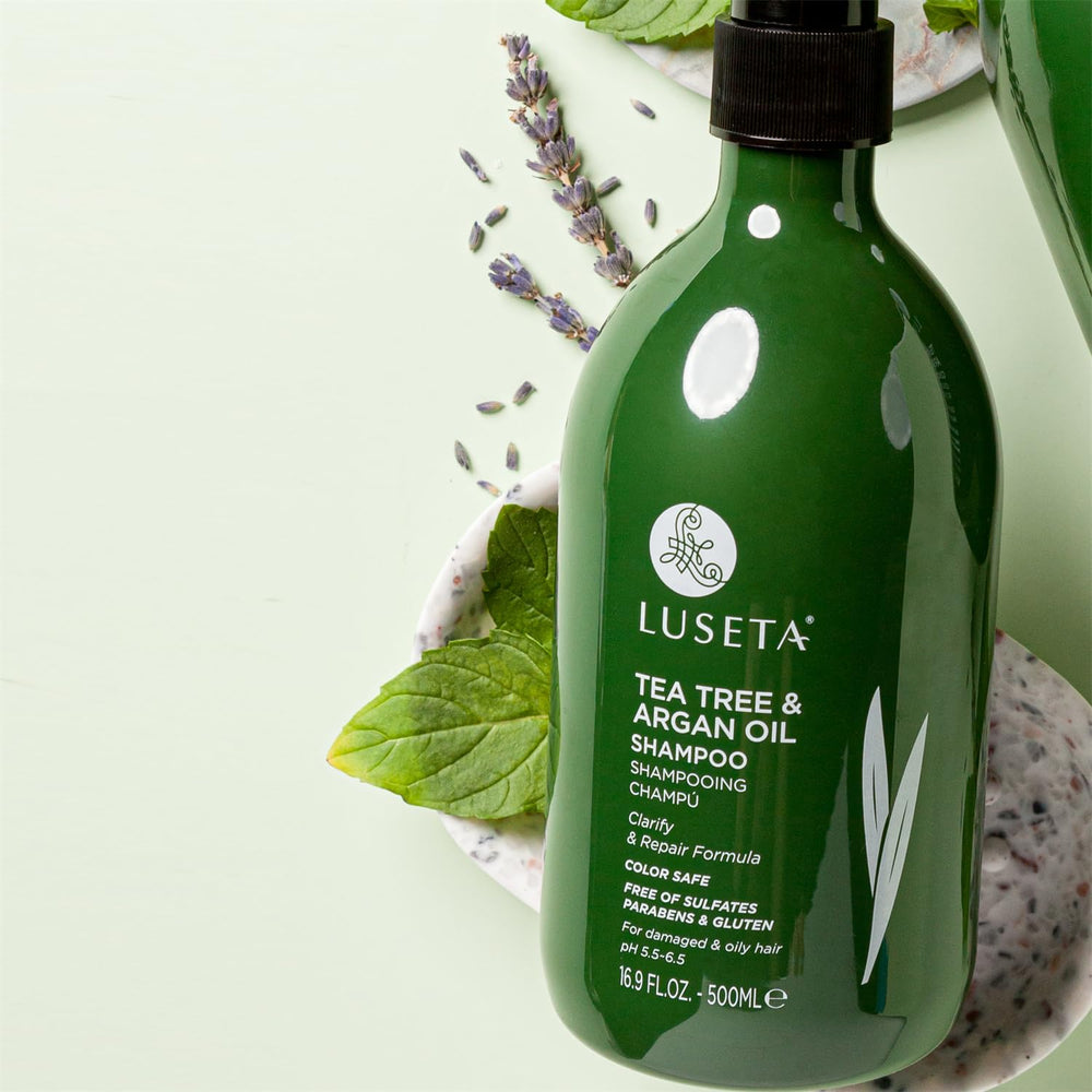 Luseta Tea Tree Shampoo para uso diario en hombres y mujeres.