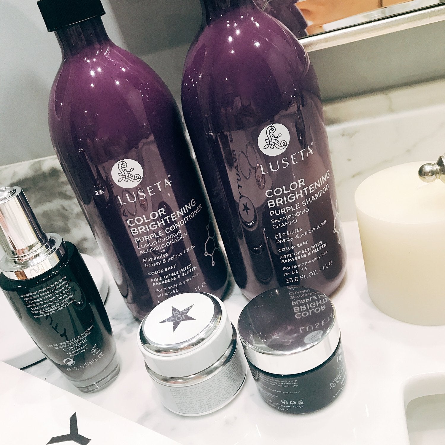 Luseta textura cremosa morada: champú para rubios