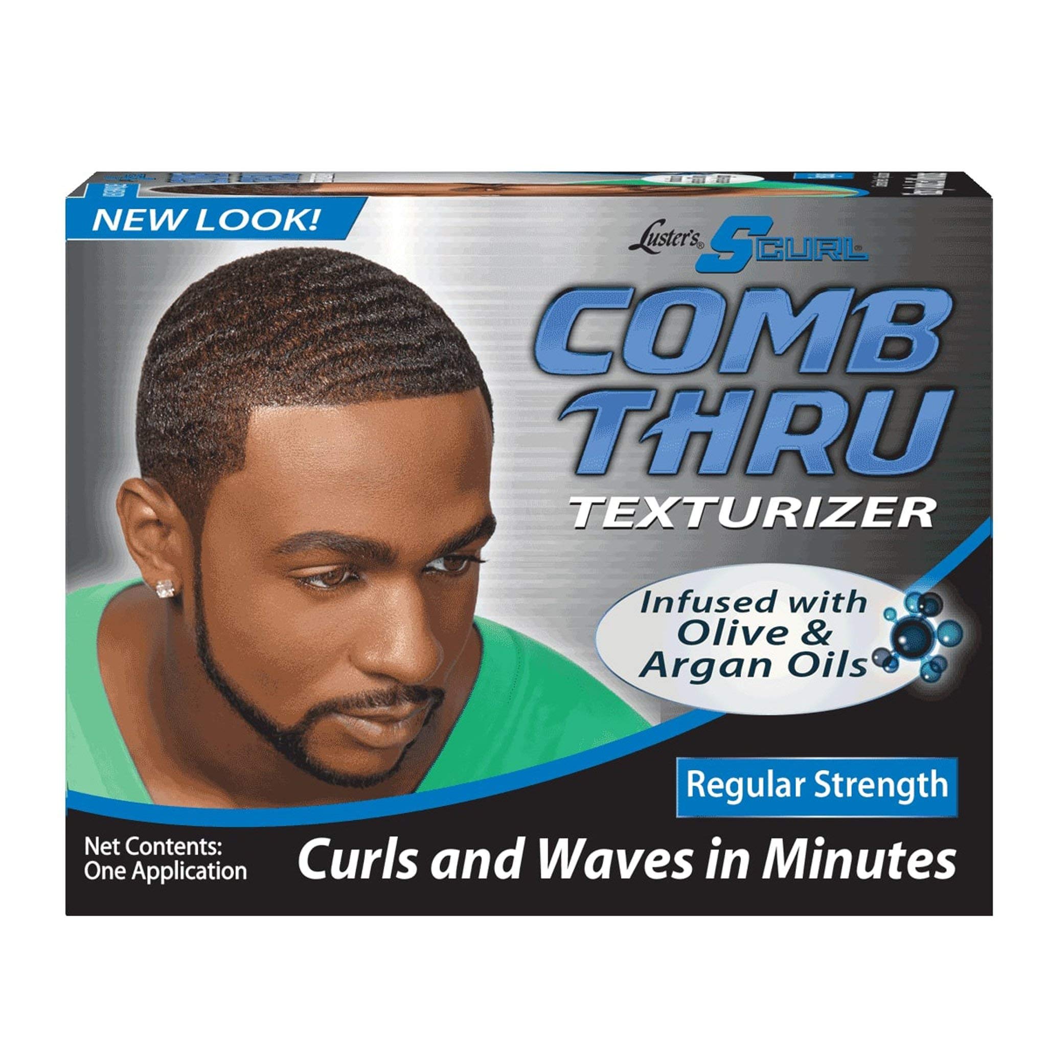 Luster's SCurl Comb Thru texturizador, aplicación para definir estilo corto.