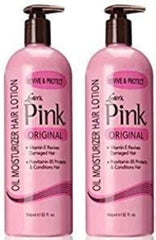 Luster's Scurl huile hydratante rose : facilitant l'hydratation et le coiffage des cheveux.