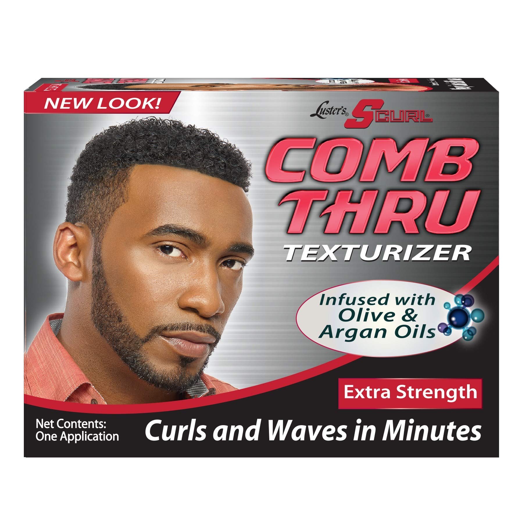 Luster's Scurl S Curl Text Super en botella, define rizos y aporta hidratación suave.