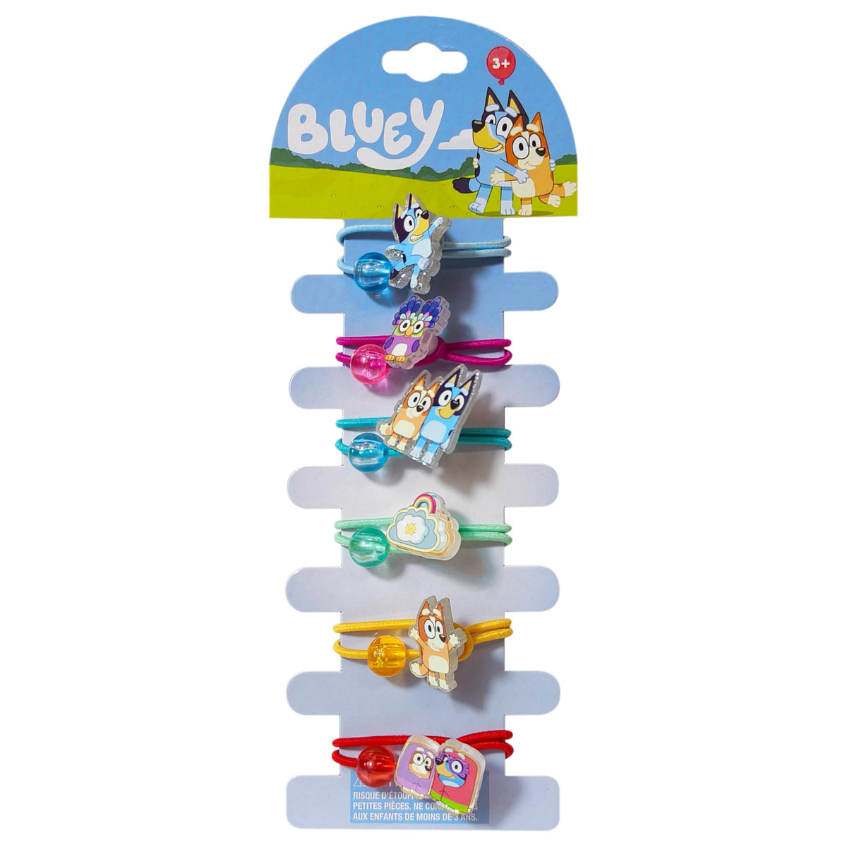 LUV HER Bluey: conjunto de seis lazos elásticos para coletas coloridas y fáciles.