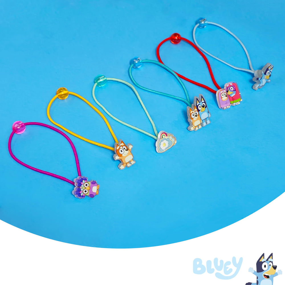 LUV HER Bluey: lazos elásticos para coletas rápidas y seguras.