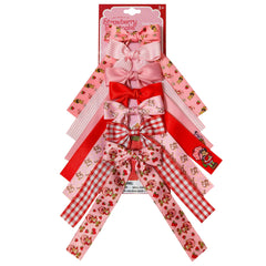 LUV HER lazo estampado fresa y pastel, ideal para looks diarios.
