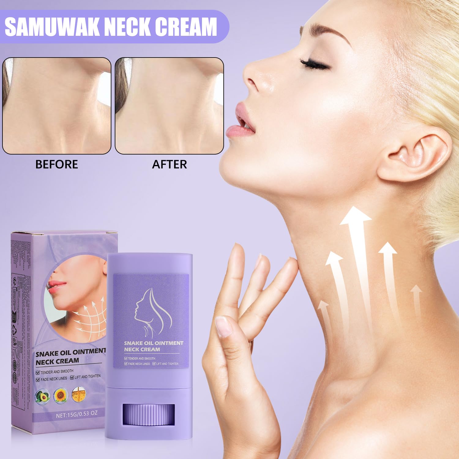 Luvandier Samuwak crema cuello apta para todas las pieles.