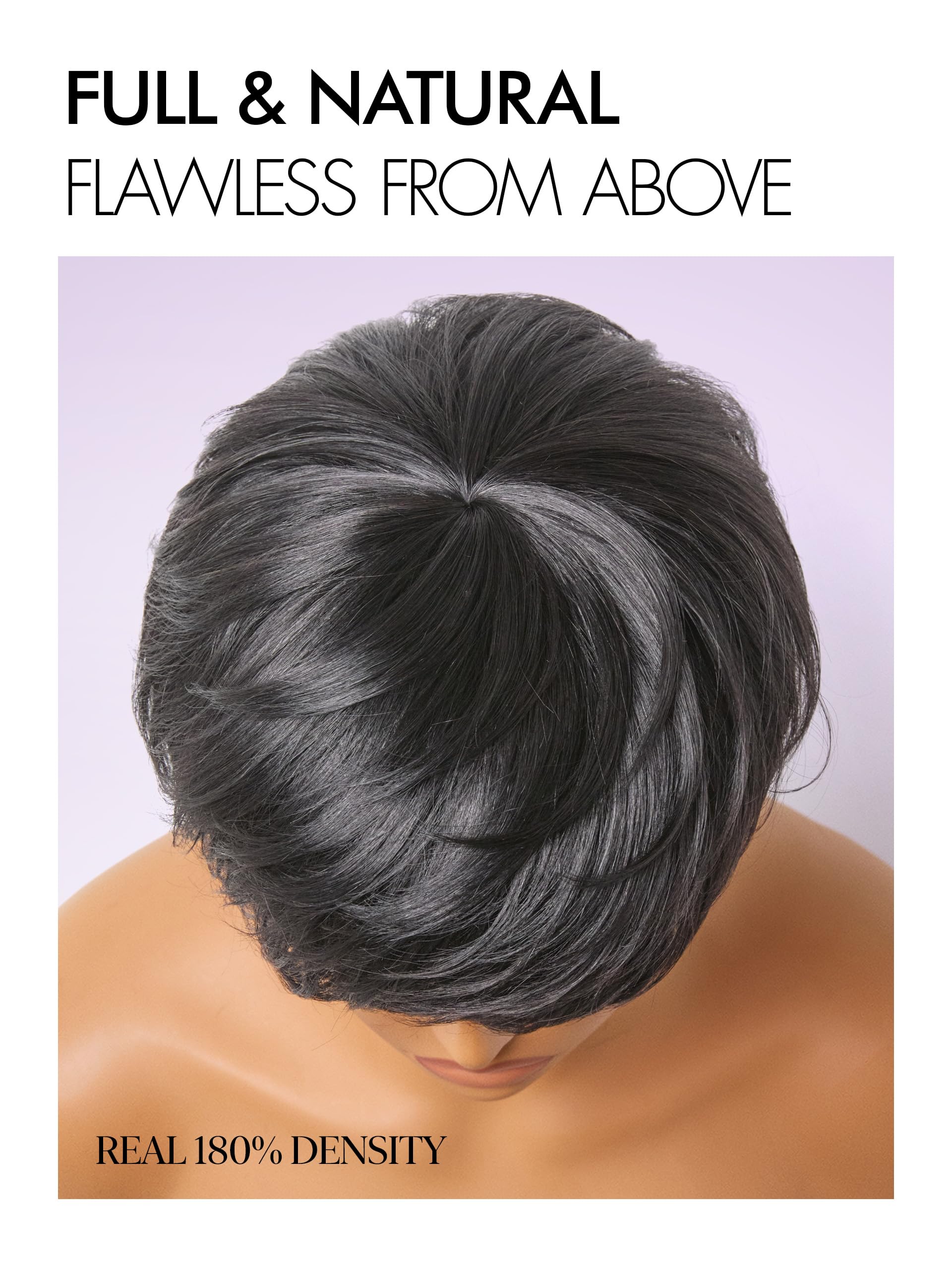 LUVME HAIR corte pixie aireado, ligero y cómodo para todo el día.