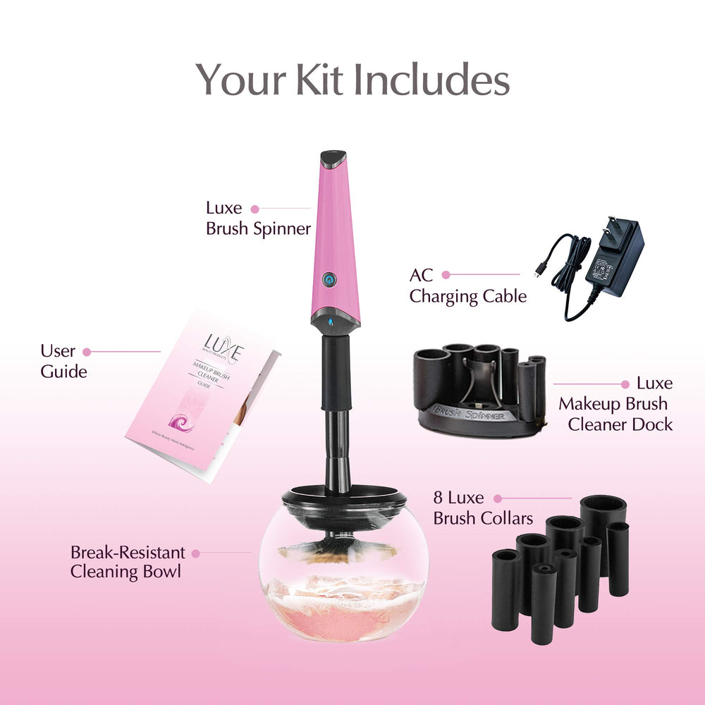 Luxe dock de carga para brochas rosa, secado inmediato
