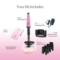 Luxe dock de carga para brochas rosa, secado inmediato