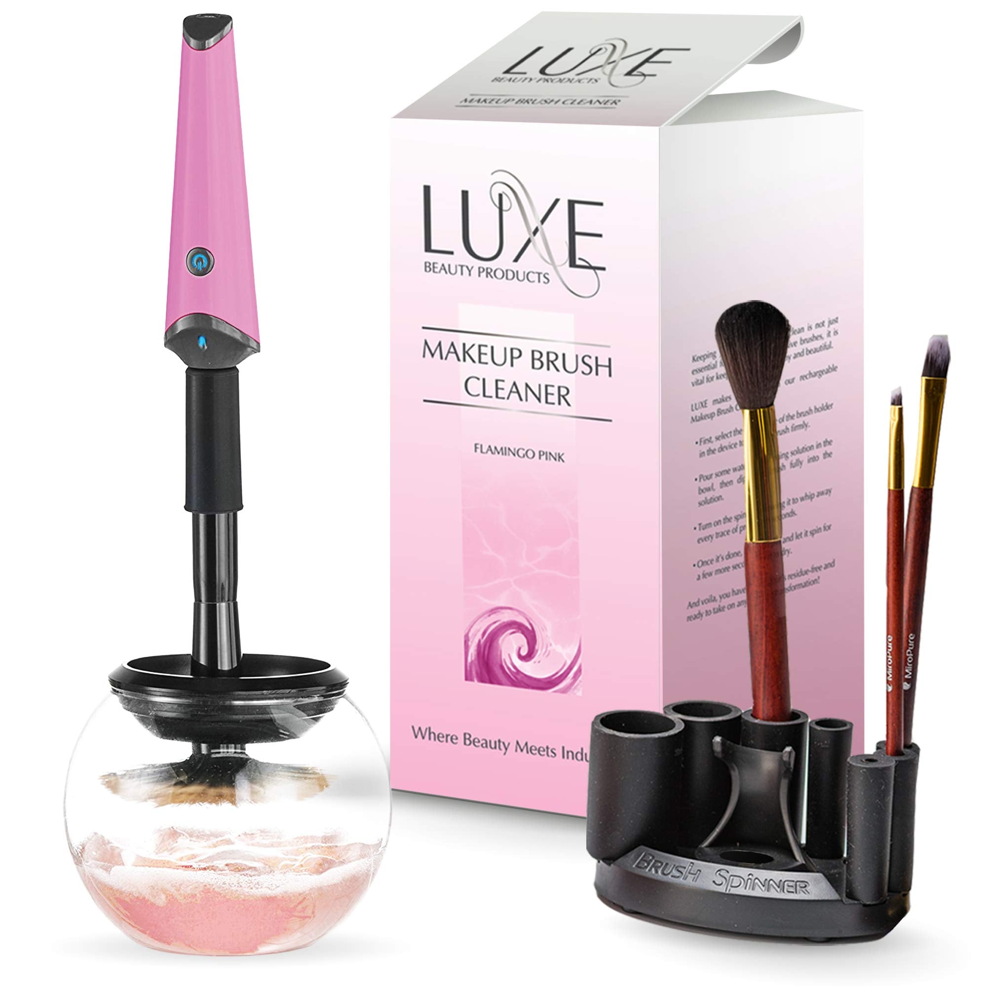 Luxe limpiador eléctrico para brochas, limpieza rápida y suave