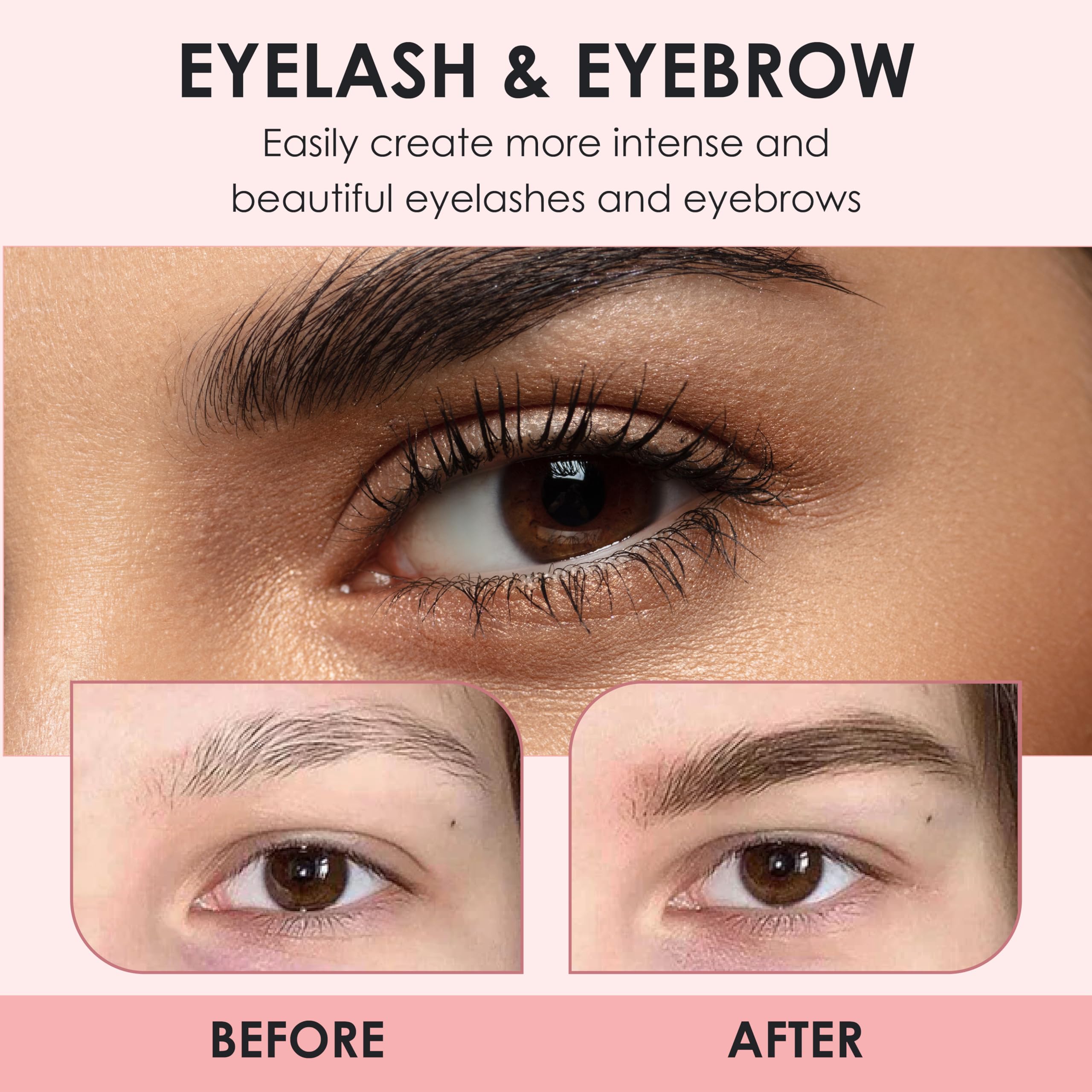 Luxe: aplicación del tinte marrón en cejas.