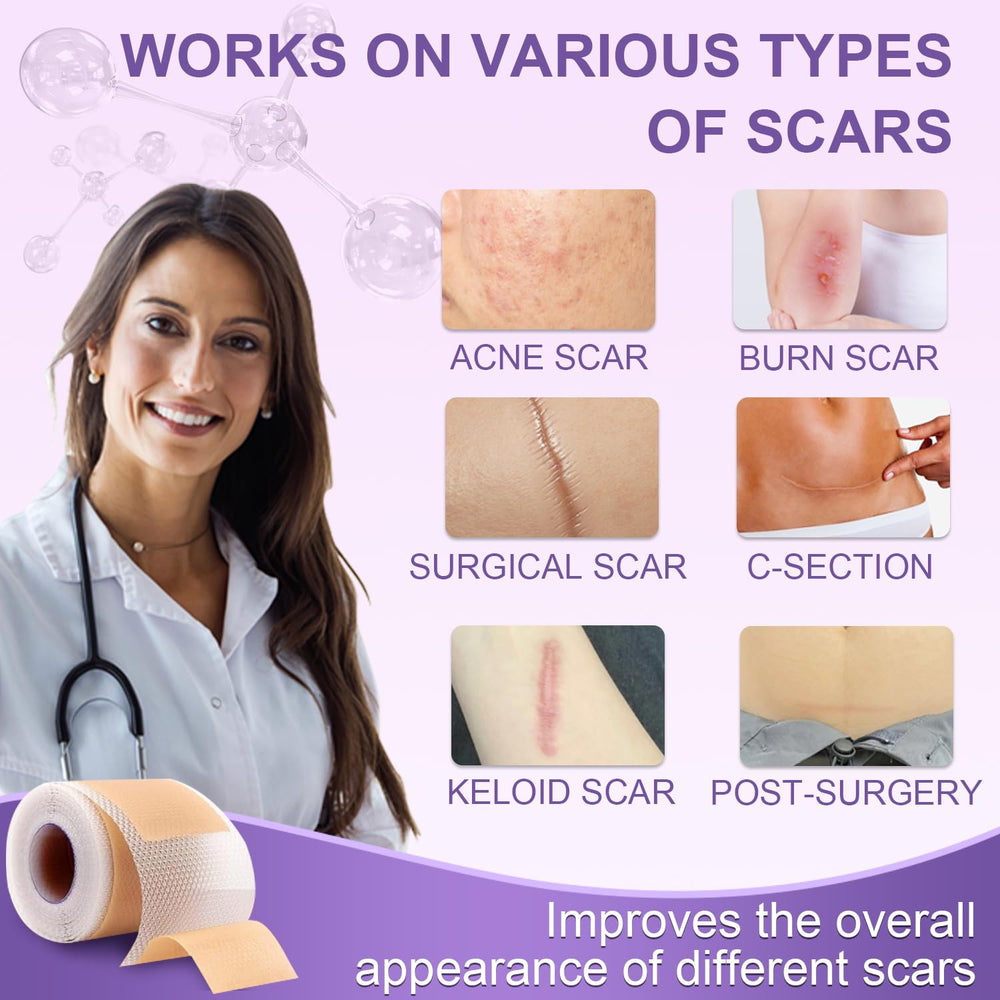 Luxefus parche de silicona para cicatriz abdomen, ayuda a hidratación local.