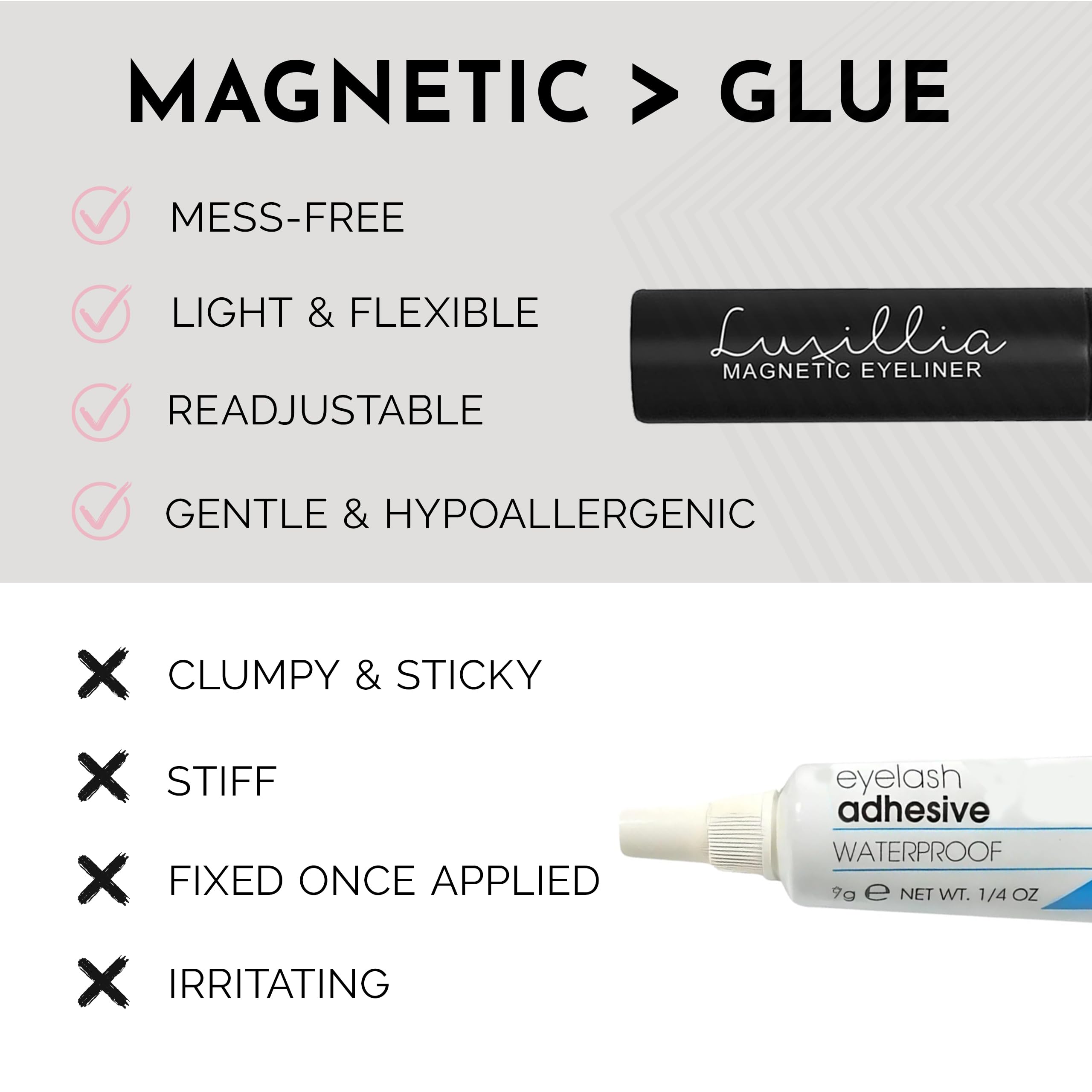 Luxillia delineador magnético de aplicación suave para trazos finos