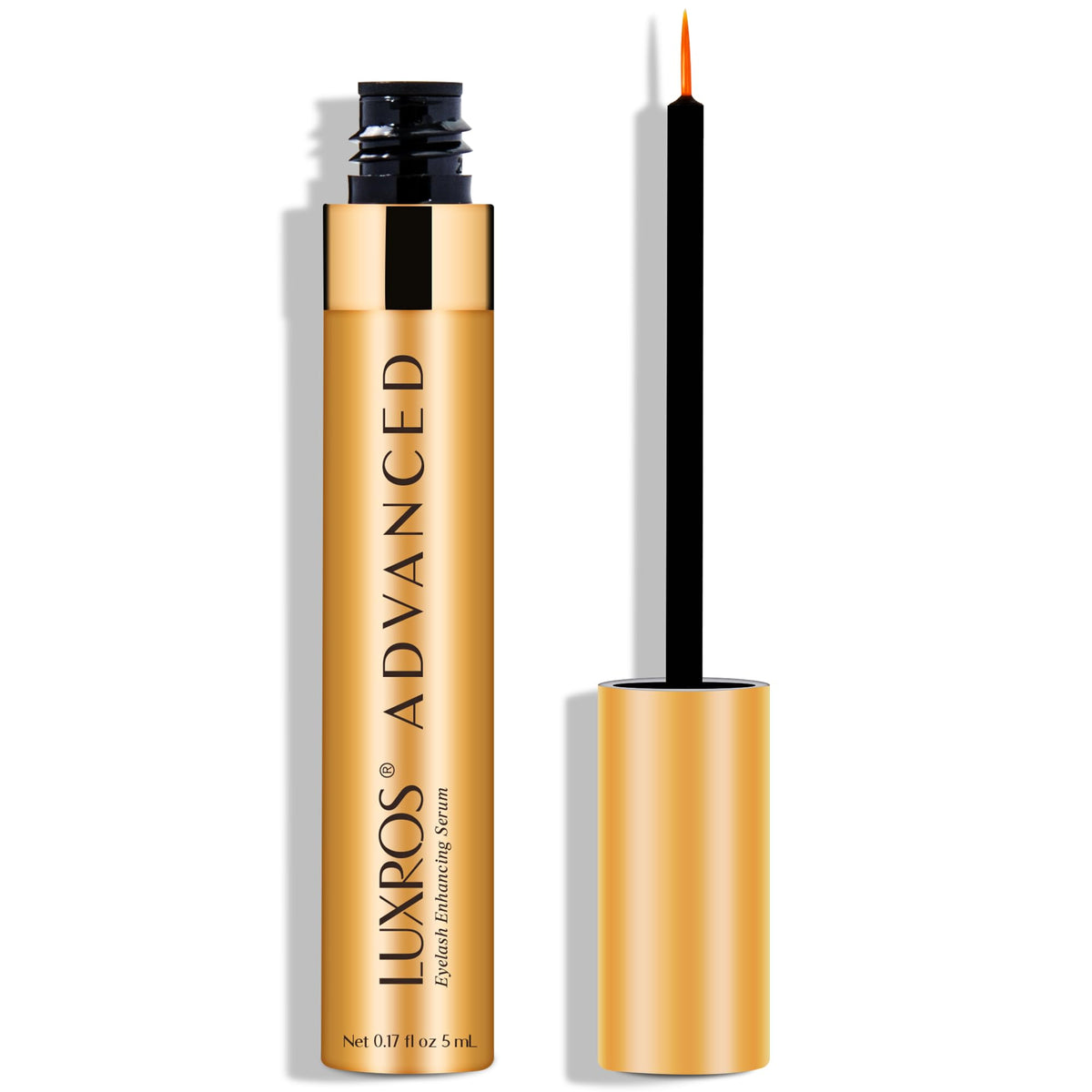 Luxros serum crecimiento pestañas 5ml: botella con fórmula vegetal para pestañas más largas.