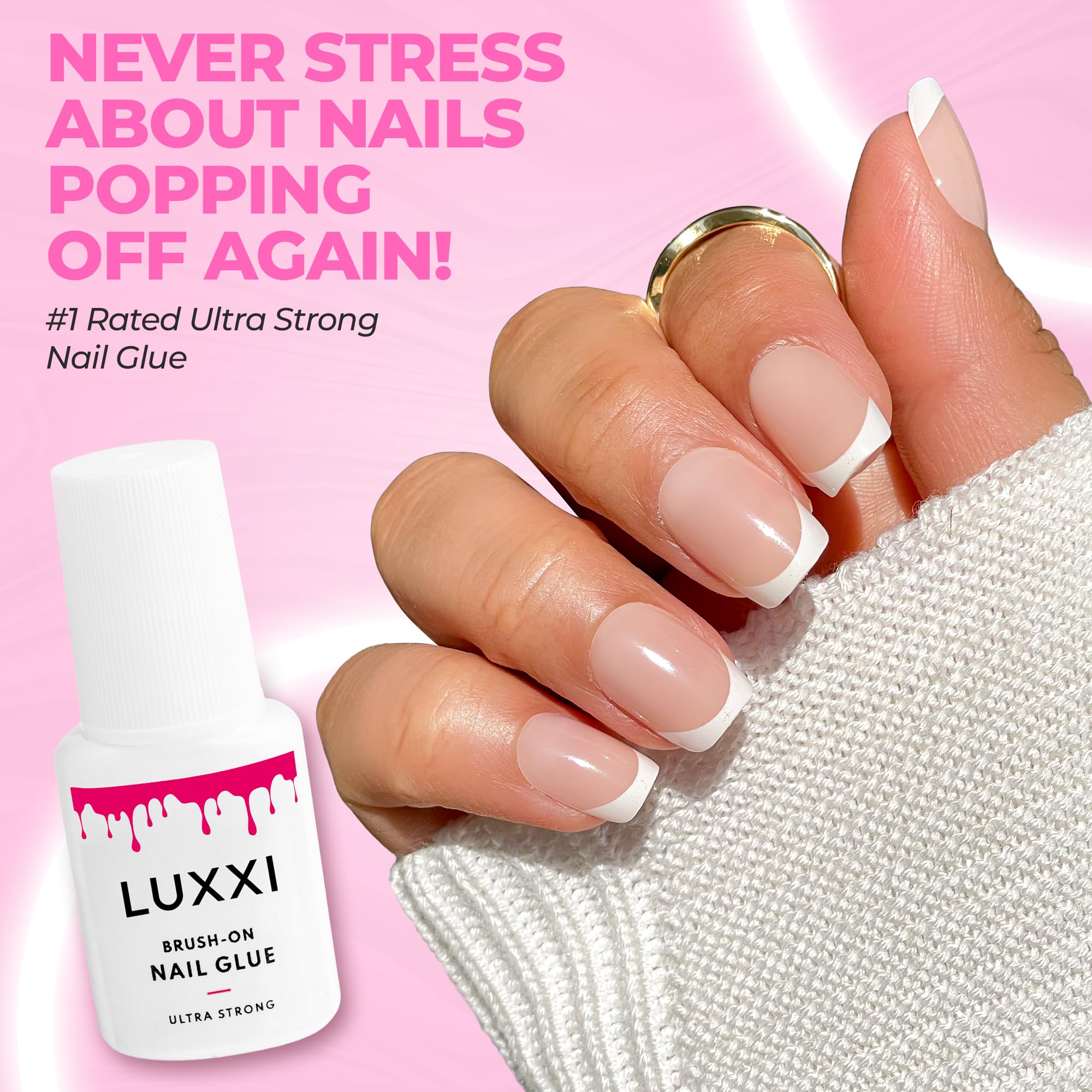 LUXXI arte de uñas con adhesión de adornos gracias al pegamento