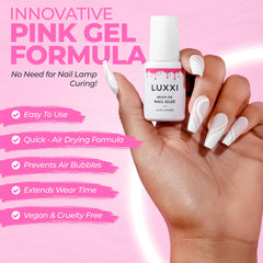 LUXXI cepillo aplicador para uñas, aplicación limpia y sin burbujas