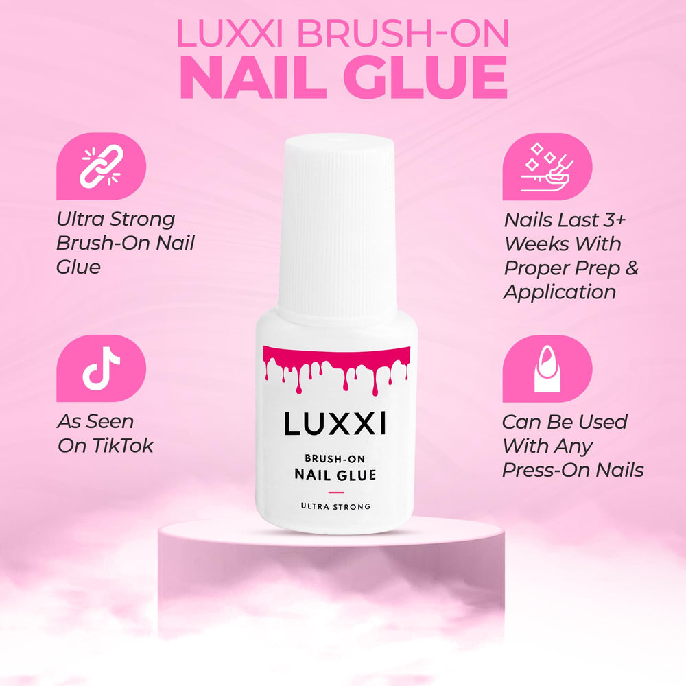 LUXXI pegamento para uñas acrílicas, compatible con distintos tipos