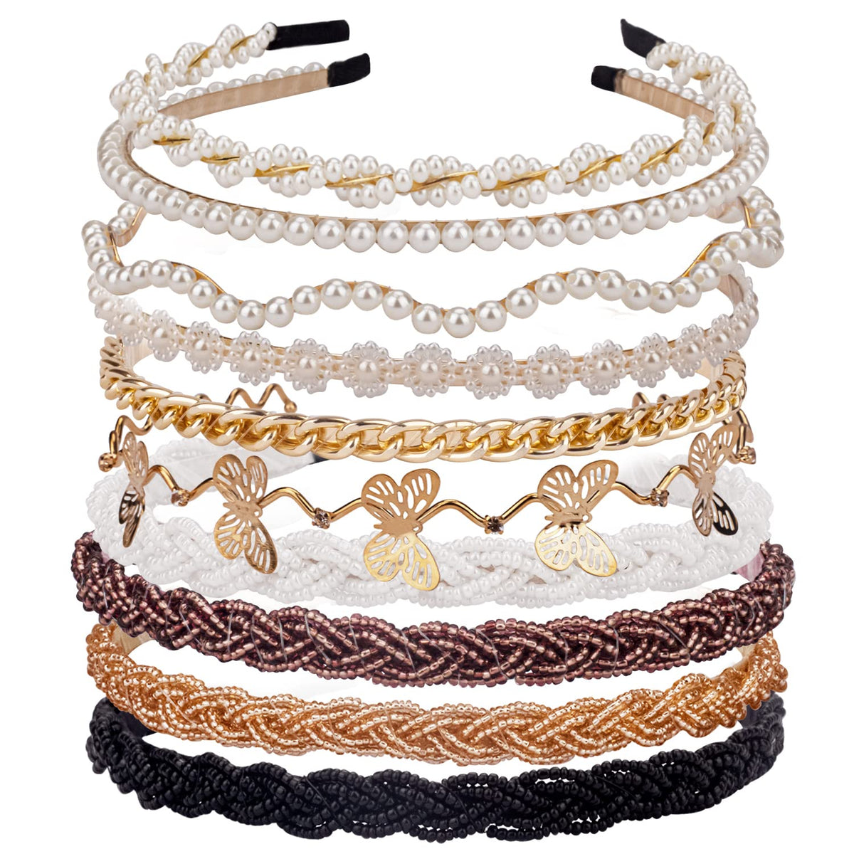 Diadema LYroo de perlas, resaltando brillo suave para looks diarios elegantes