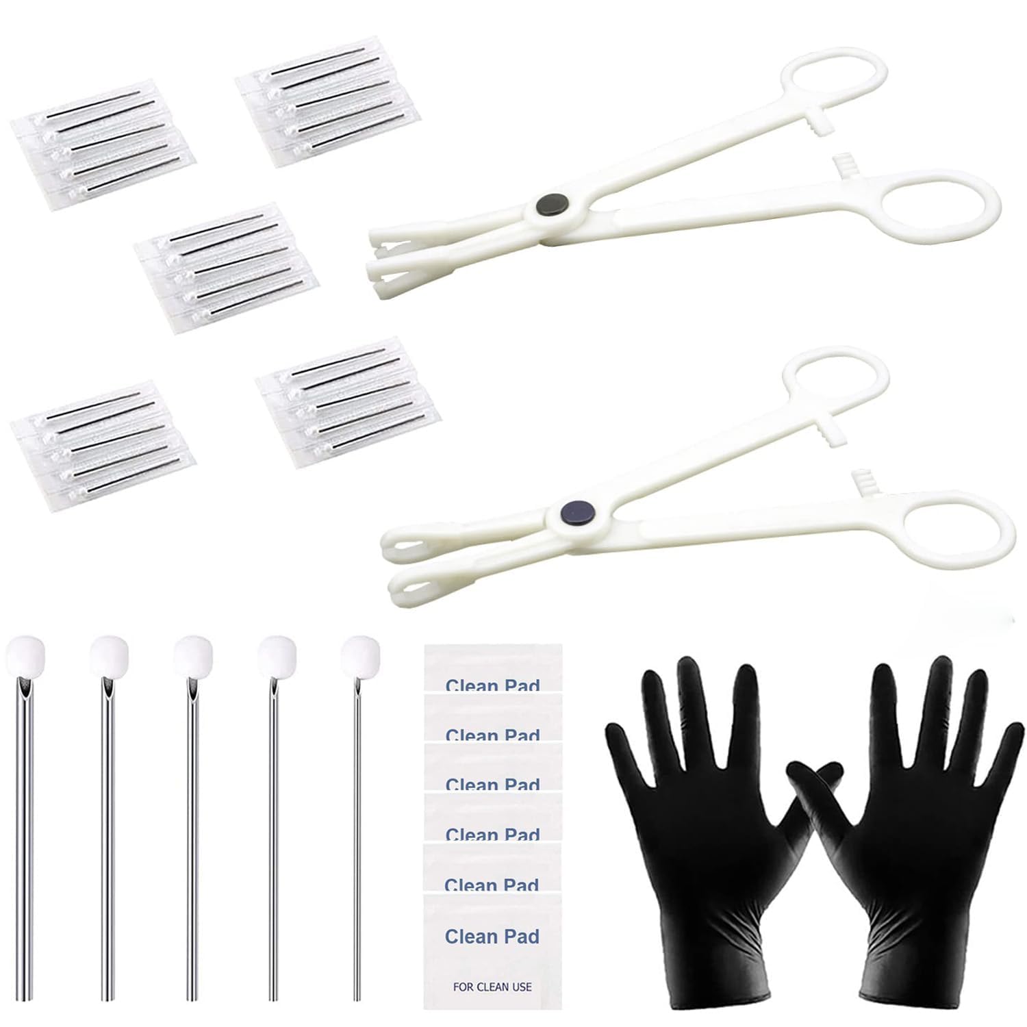 Lyuxzad kit de piercing 35 piezas en caja para uso profesional o doméstico.