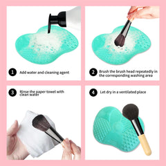 Superficie texturada LZJPECES limpia residuos de maquillaje de forma detallada.