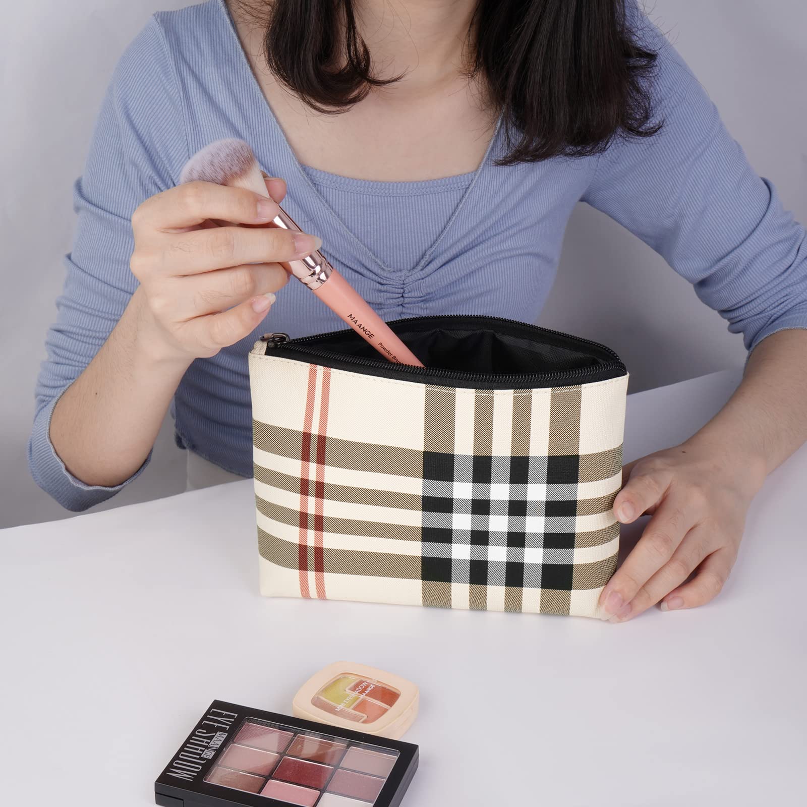MAANGE bolsa maquillaje ideal para viaje, perfecta para turismo o trabajo