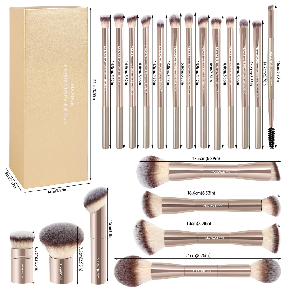 Maange brochas suaves y duraderas para aplicación cómoda.