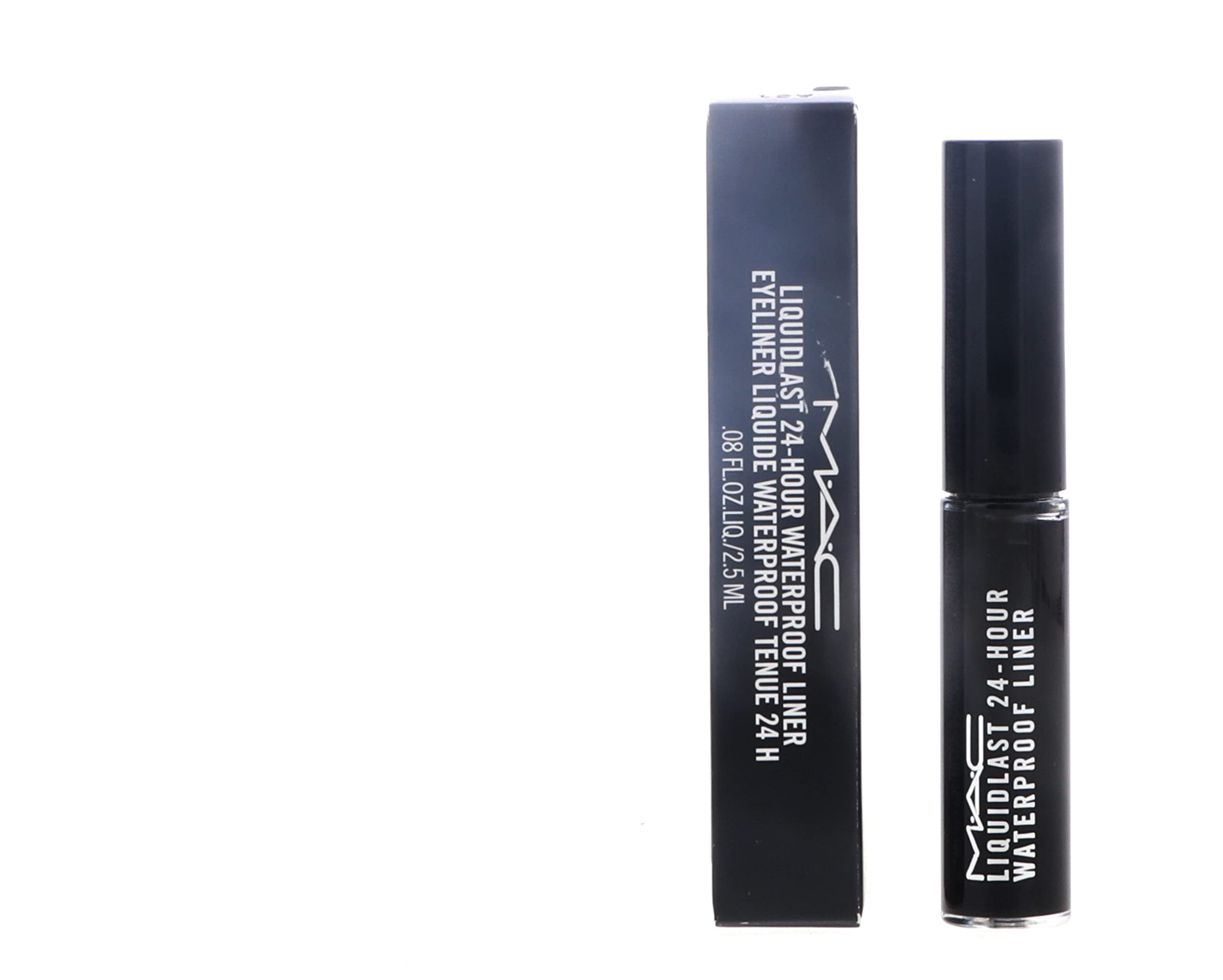 MAC Liquidlast Point Black, trait précis pour un regard net et durable.