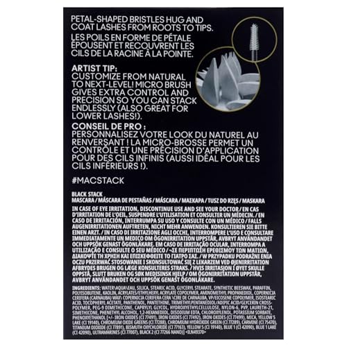 MAC Macstack Mascara Superstack acabado resistente a grumos para un aspecto limpio