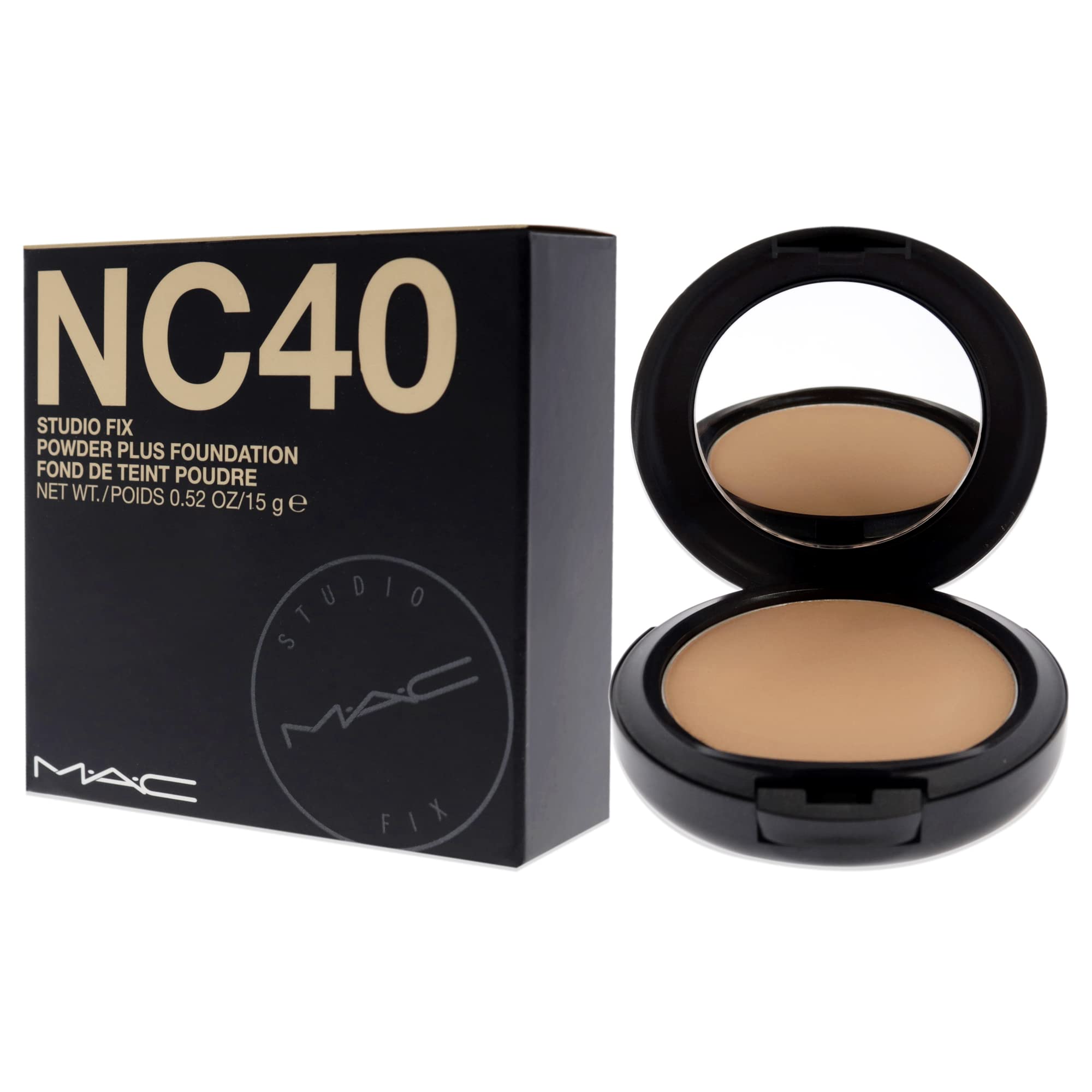 MAC Studio Fix Polvo Base NC40 ayuda a controlar el brillo diario.