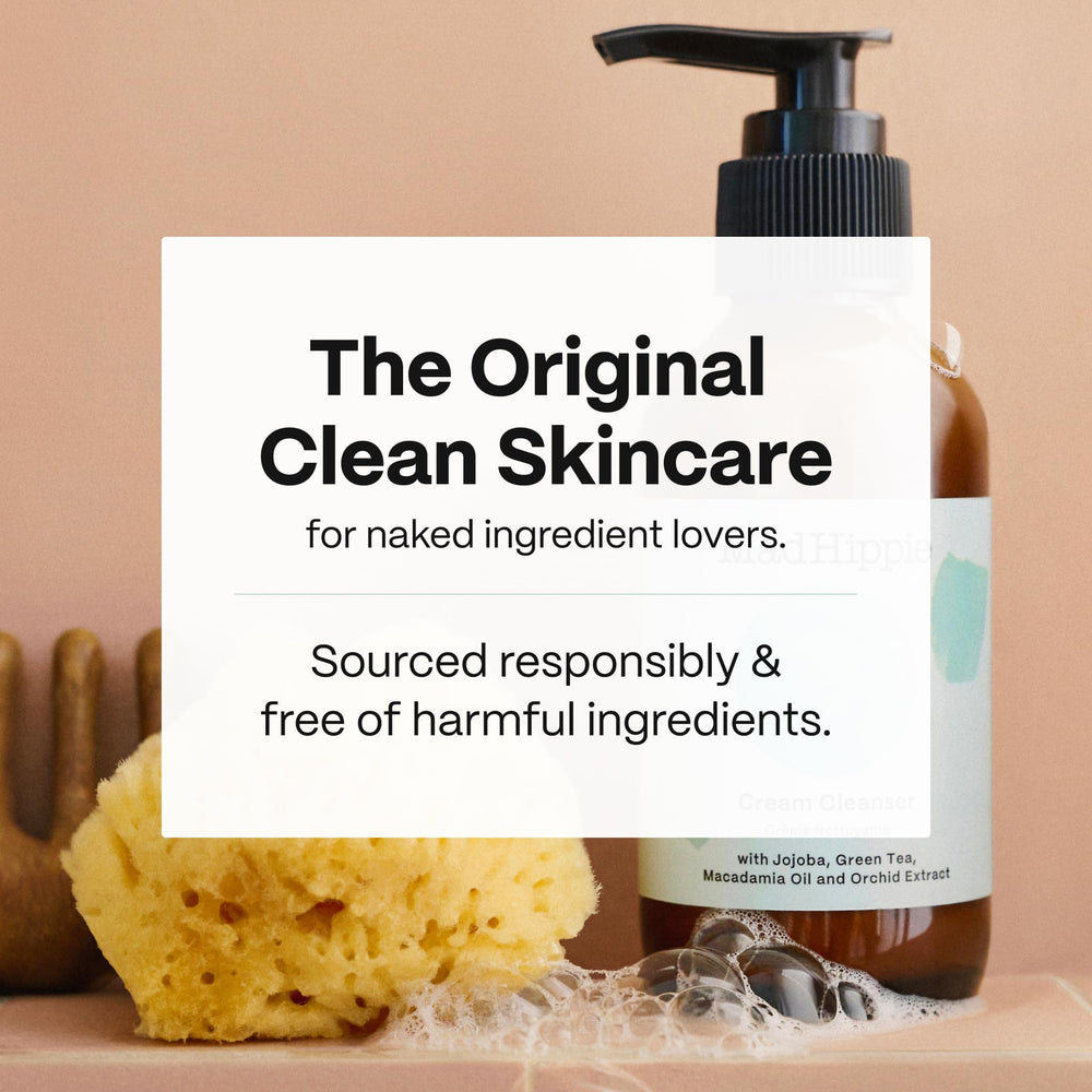 Aplicación de Mad Hippie Cream Cleanser con la mano para un masaje rápido.