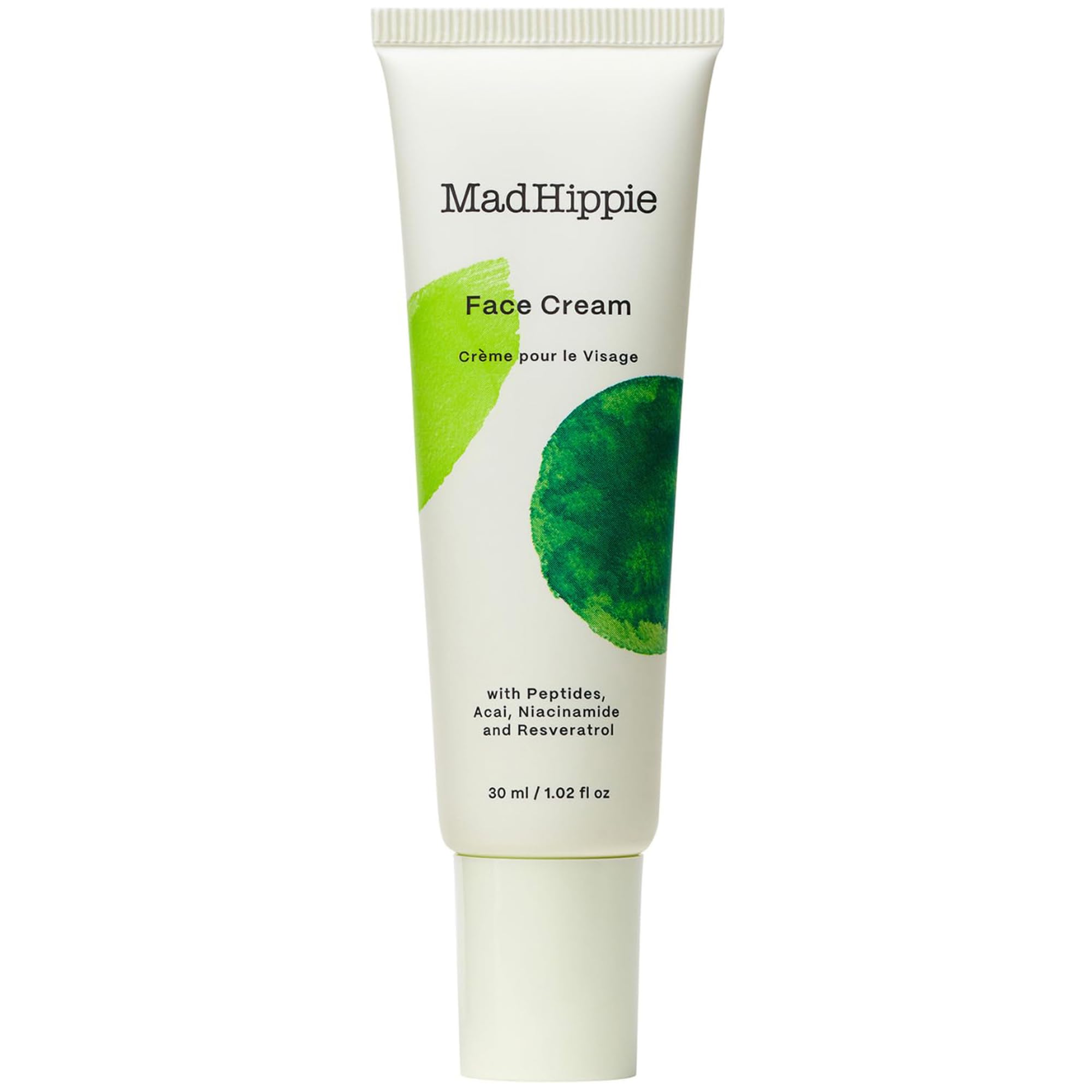 Mad Hippie Face Cream bottle closeup showing hydrating formula for daily care