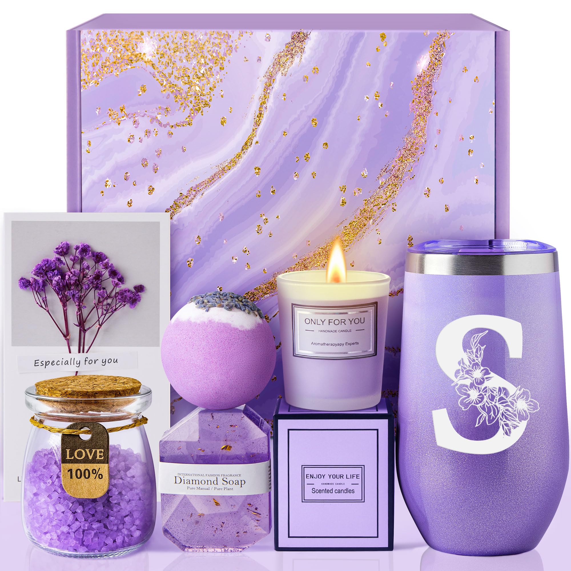 MADDIFY cesta-regalo spa lavanda para relajación en casa
