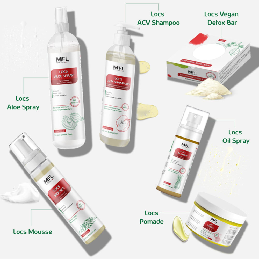 Rice water swirl representing moisture and vitality for locs from Made For Locs