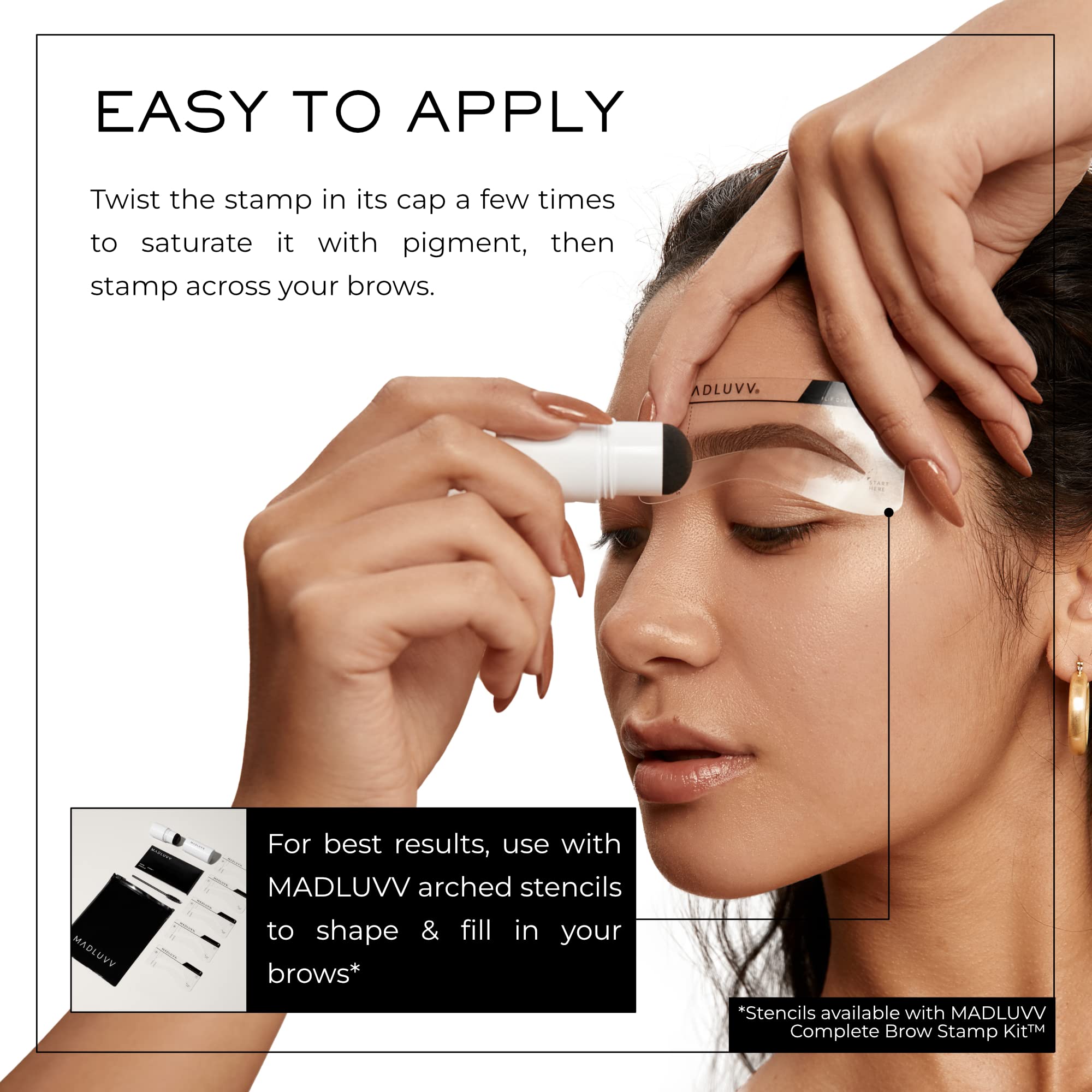  MADLUVV aplicación para cejas, barba y líneas de cabello, definición instantánea