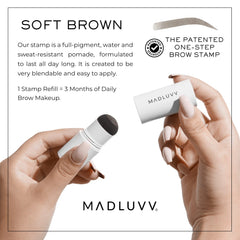 MADLUVV Brow Stamp - aplicador-esponja para difuminar cejas y líneas.